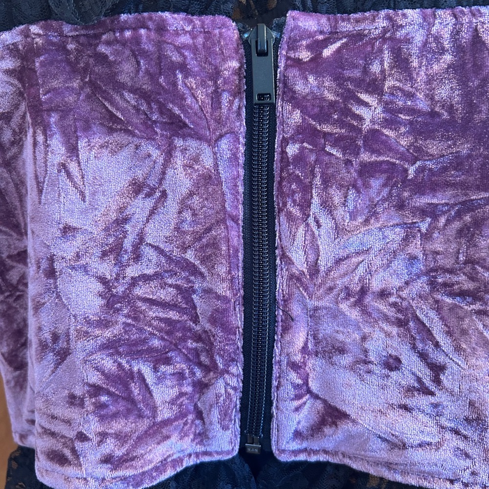 Dolls Kill Widow Mauve Velvet Corset Top - Picture 5 of 7